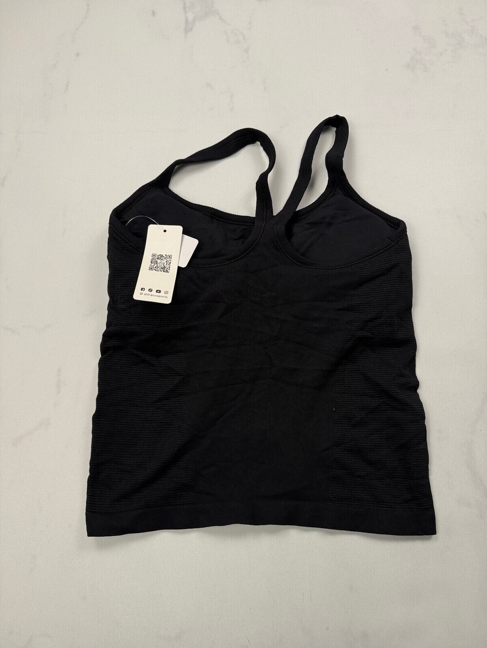 Attraco Black Camisole Tank Top 2010s Everyday Essential - Womens M